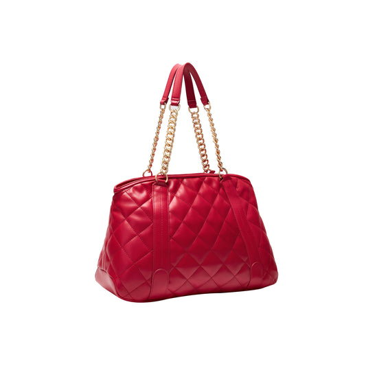 Borsa Donna a mano con trapuntatura matelassé rossa retro