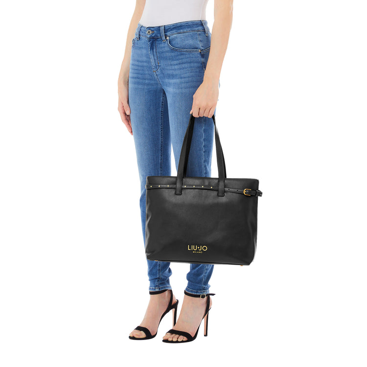 Borsa a spalla Grande da Donna Nero modella