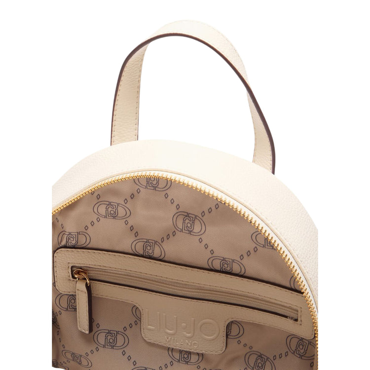 Zaino Donna con taschini laterali Bianco dettaglio interno