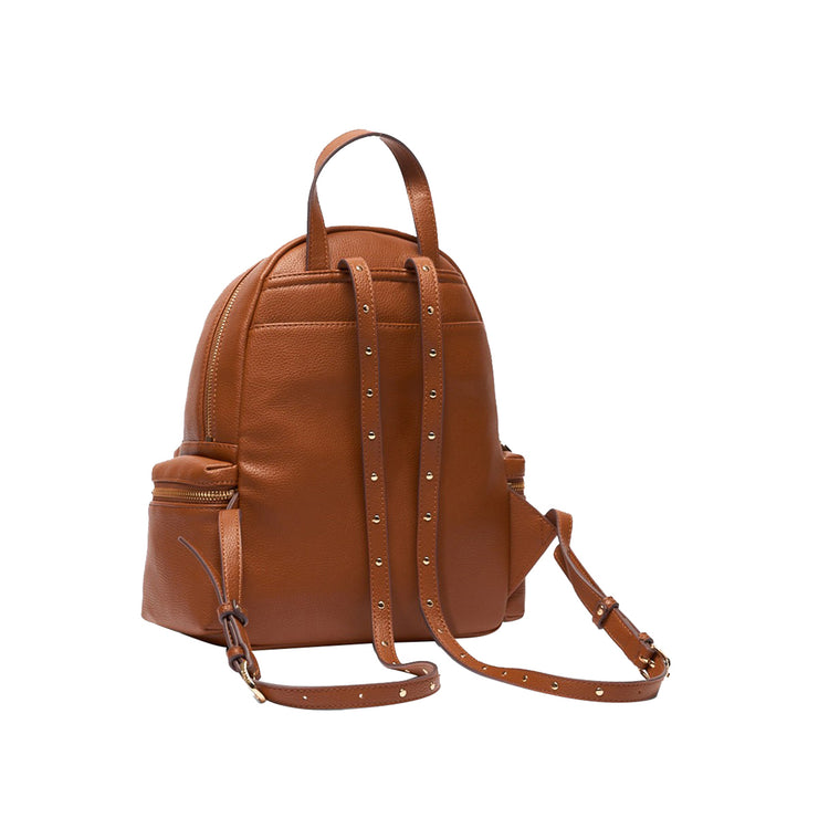 Zaino Donna con taschini laterali Marrone retro