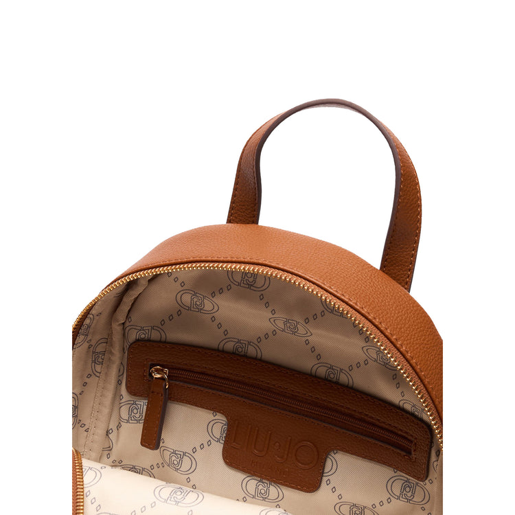 Zaino Donna con taschini laterali Marrone interno