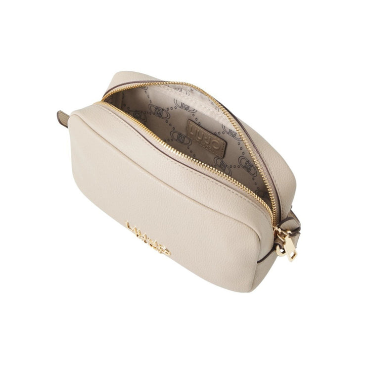 Women's Shoulder Bag with Logo Motif White