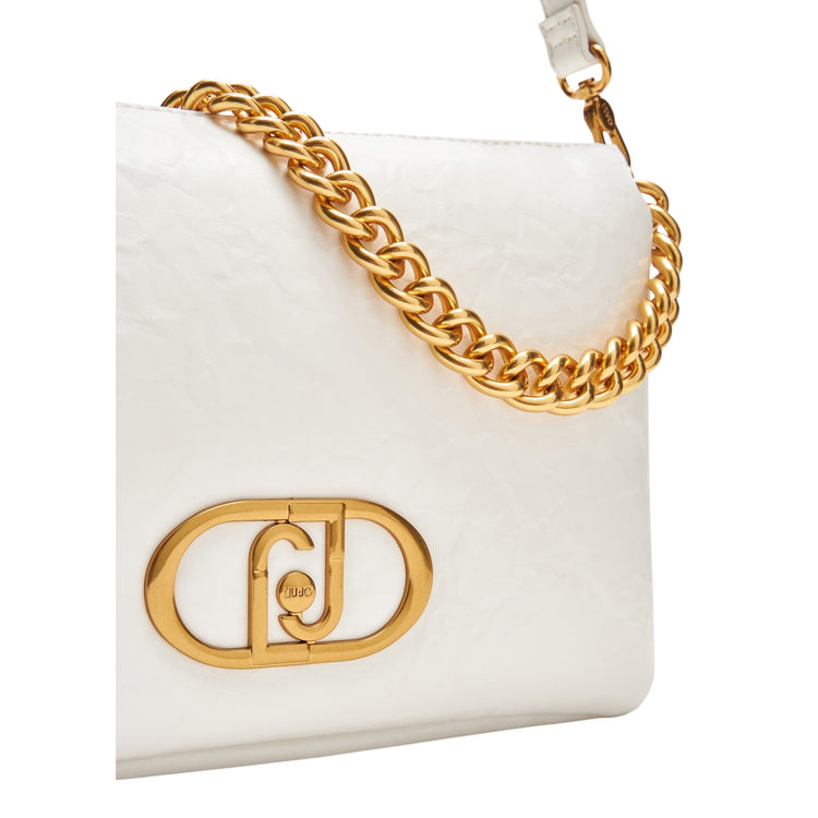 Borsa a spalla media da Donna LaPuffy Bianco dettaglio logo