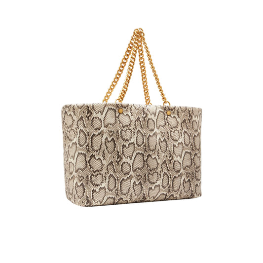 Borsa Donna LaPuffy Grande pitonata retro