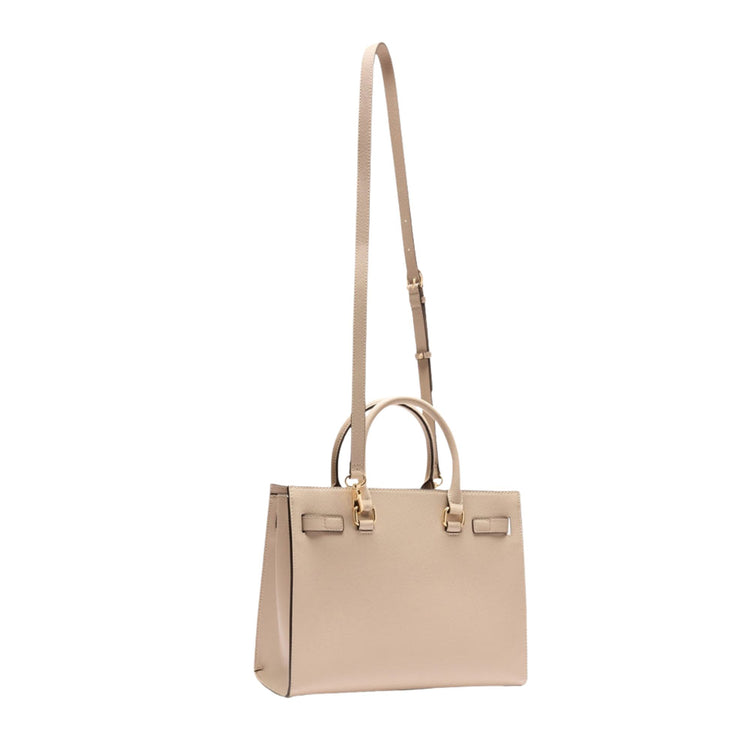 Borsa Shopping tinta unita beige