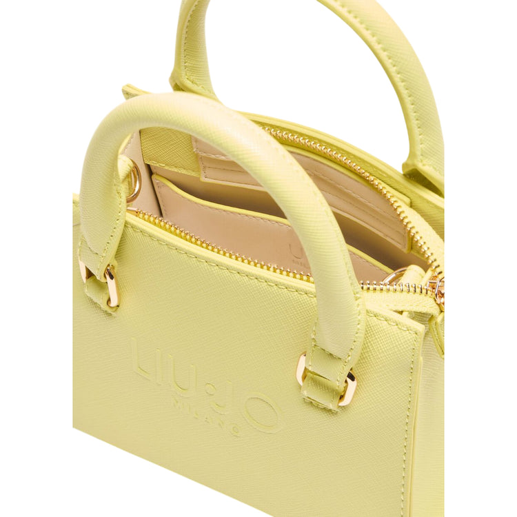 Mini Borsa a mano da Donna Giallo interno dettaglio