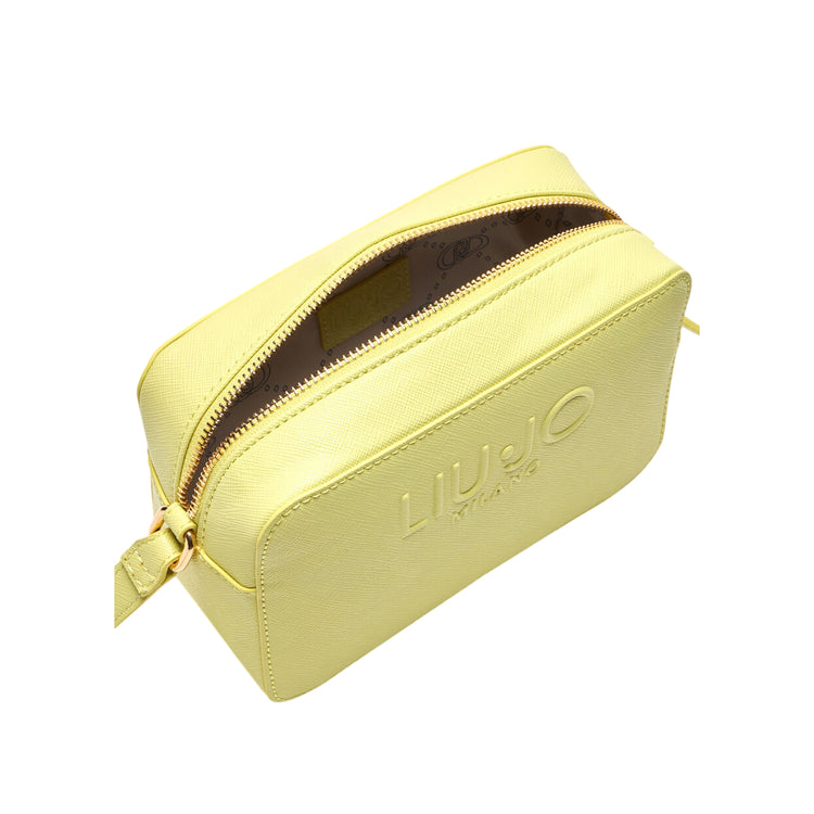 Borsa a tracolla Donna in ecopelle gialla interno