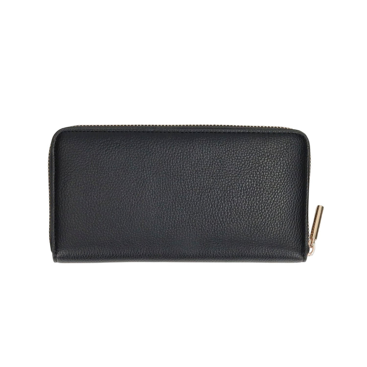 Portafoglio Donna zip around grande Nero retro