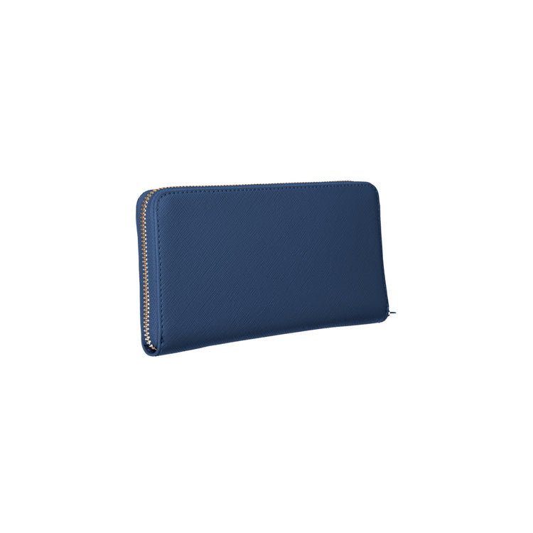 Portafoglio Donna zip around grande Blu retro