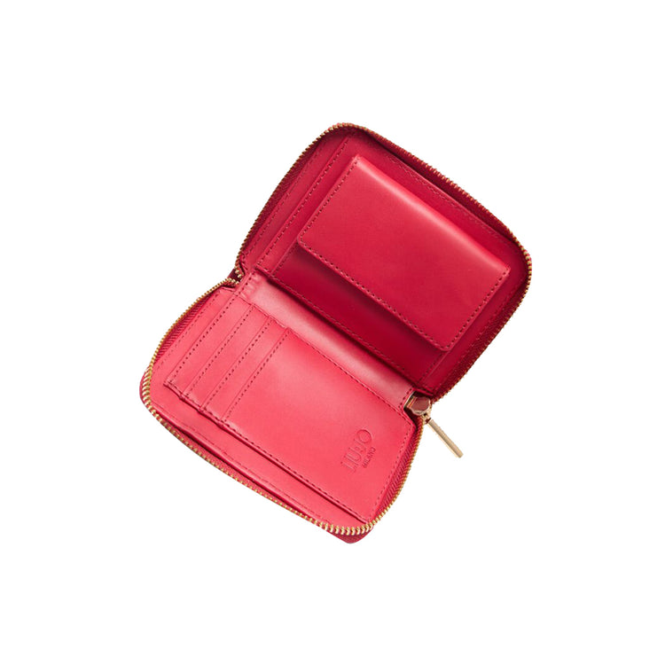 Portafoglio piccolo Donna Rosso bottalato interno