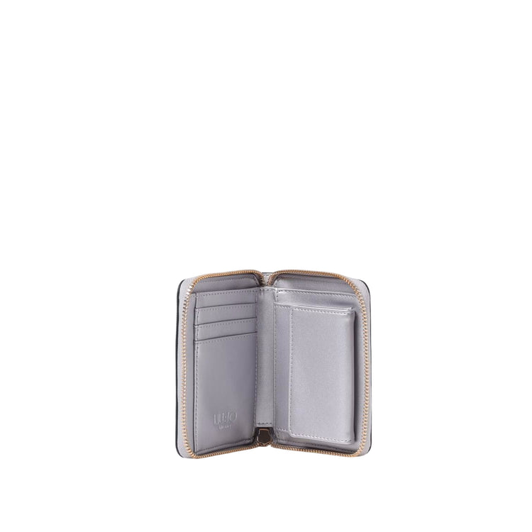 Portafoglio Piccolo Donna con logo a rilievo argento interno