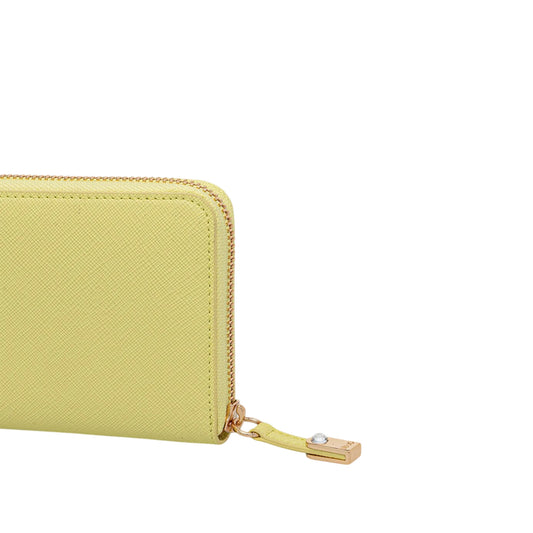 Portafoglio Piccolo Donna con zip Giallo