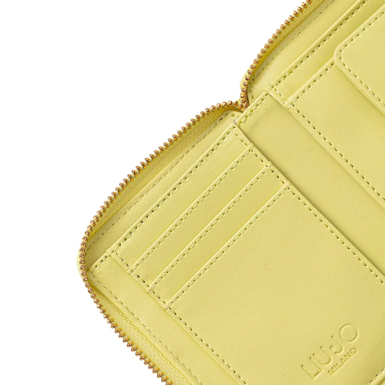 Portafoglio Piccolo Donna con zip Giallo