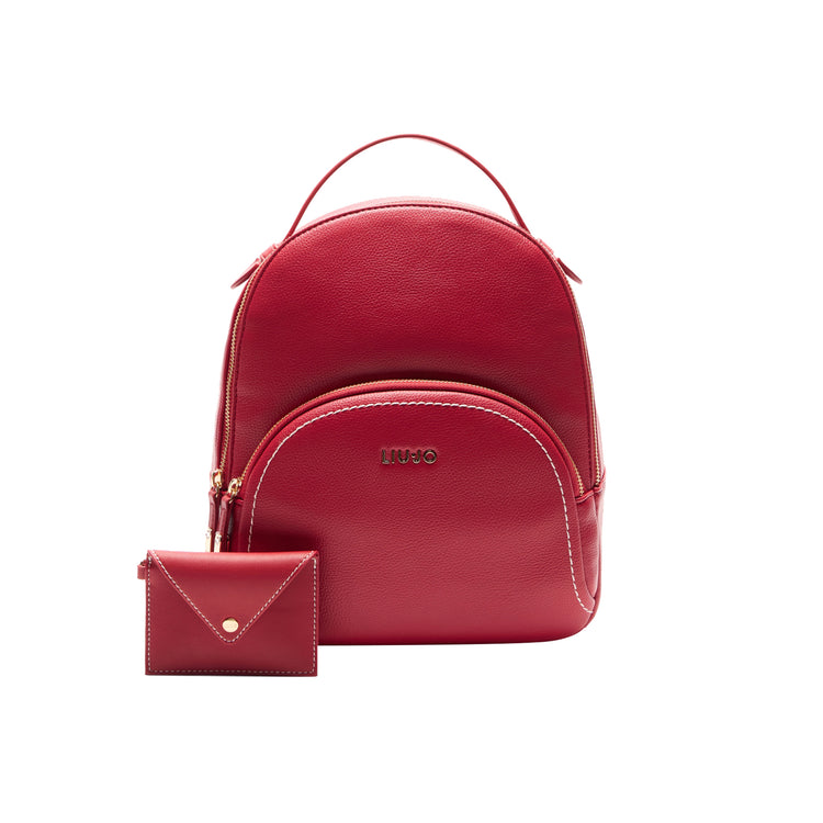 Zainetto Donna in similpelle con portamonete Rosso