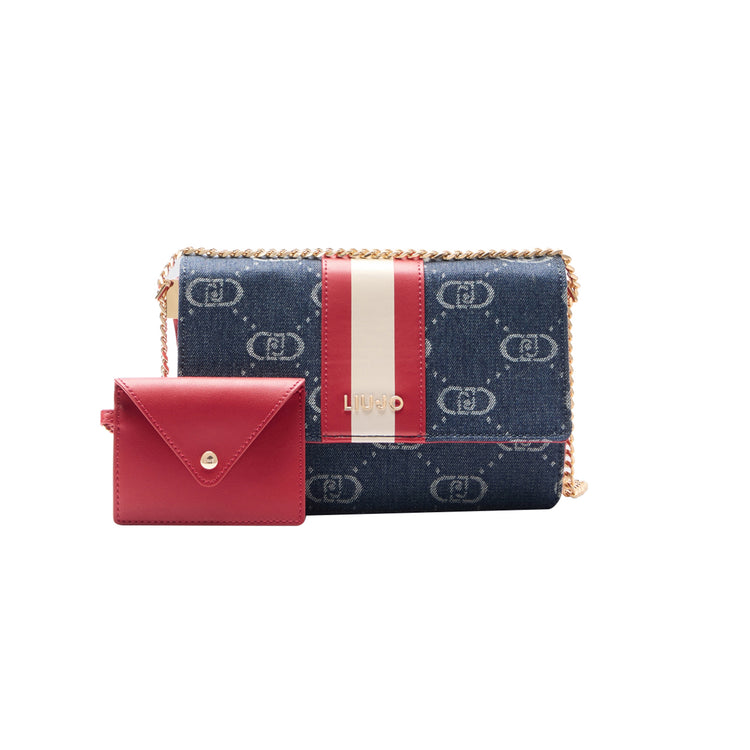 Borsa a tracolla Donna in denim jacquard