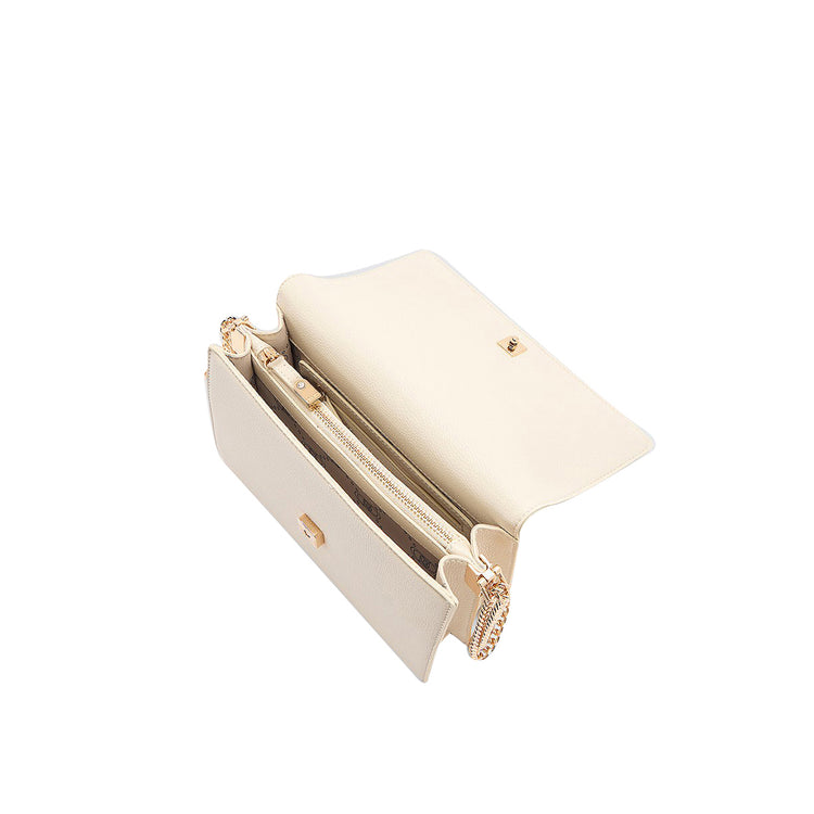 Borsa a tracolla con pochette da Donna Bianco interno