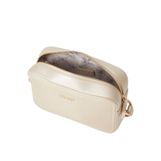 Borsa Donna in ecopelle Oro, con zip e pochette