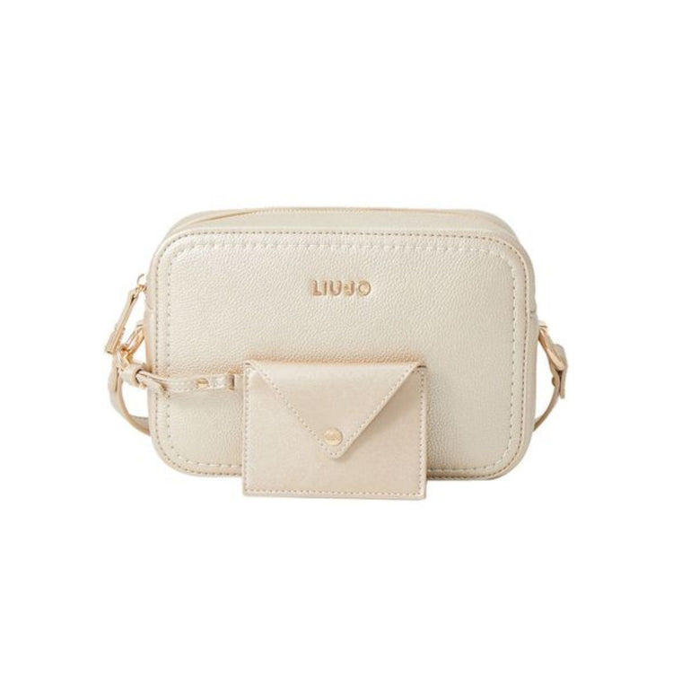 Borsa Donna in ecopelle Oro, con zip e pochette