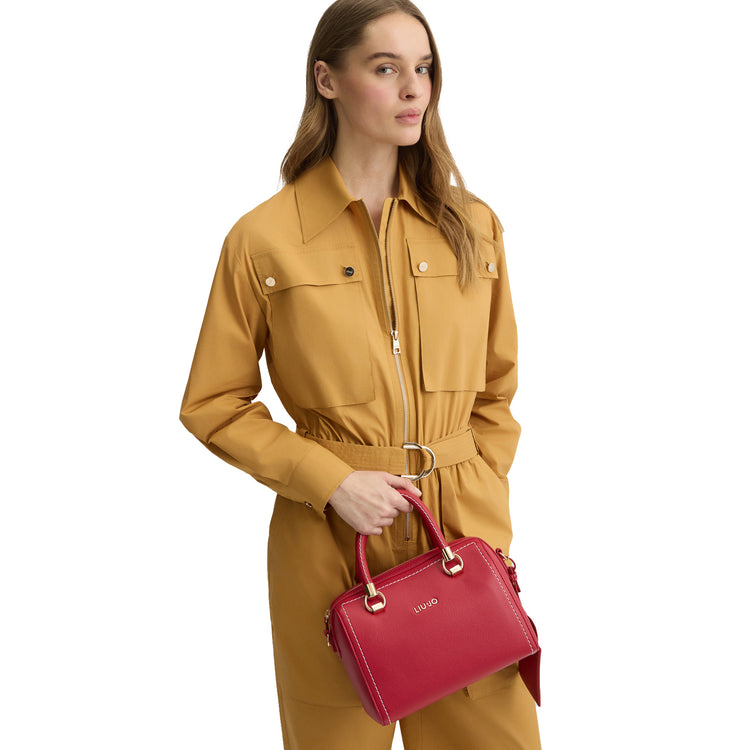 Borsa a mano a bauletto da Donna con pochette Rosso modella