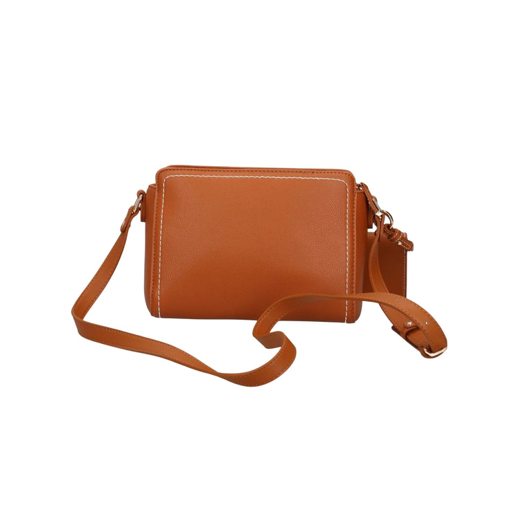 Borsa a tracolla Donna con portamonete Marrone retro