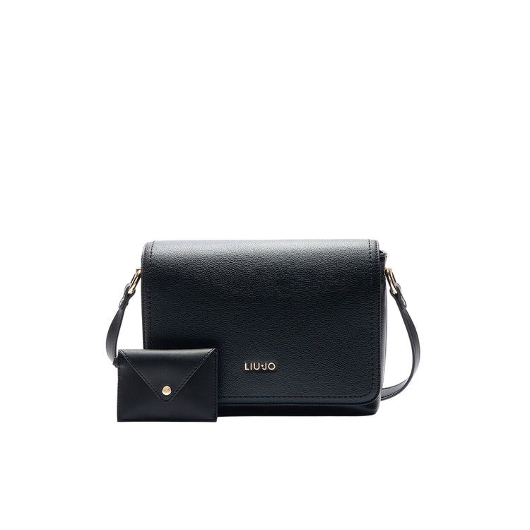 Borsa a tracolla da donna con pochette Nera