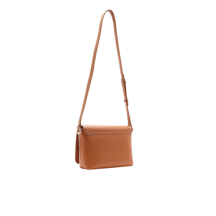 Borsa a tracolla da donna con pochette marrone retro