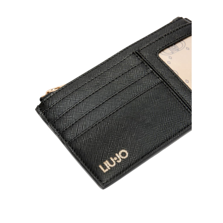 Portacarte da Donna con zip Nero dettaglio