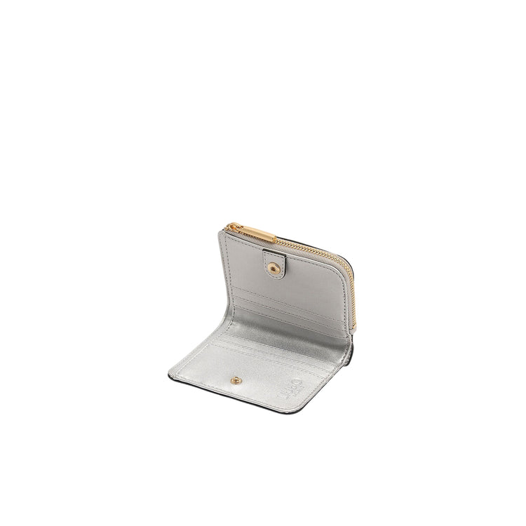 Portacarte da Donna con zip argento interno