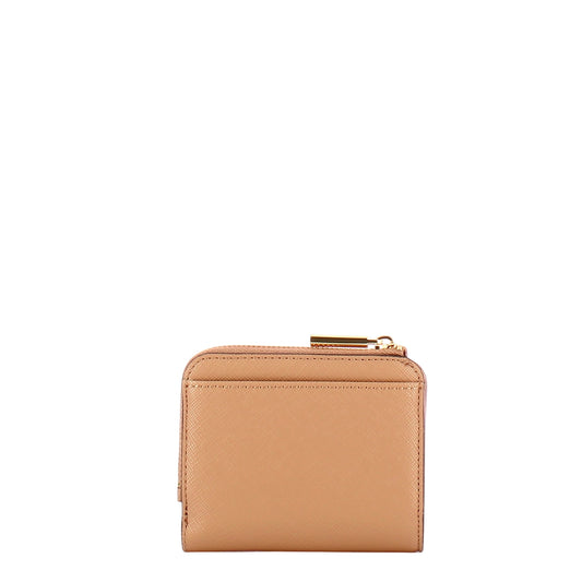 Portacarte da Donna con zip beige retro