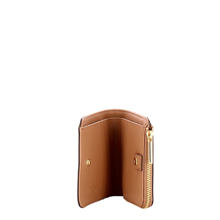 Portacarte da Donna con zip beige interno