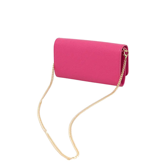 Pochette Fucsia Donna con tracolla catena retro
