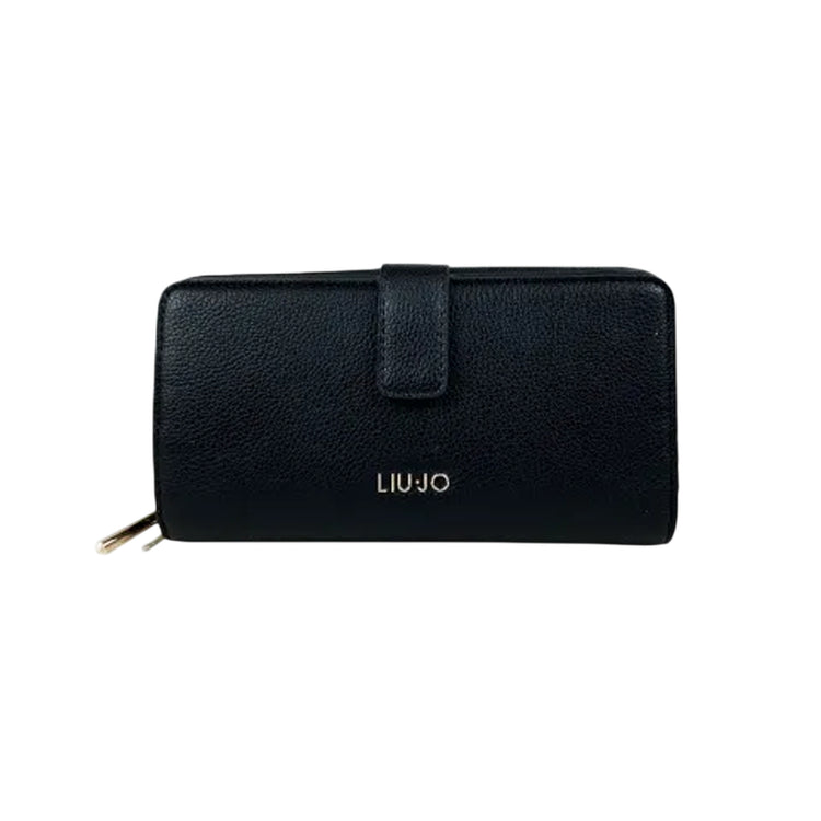 Portafoglio Donna XL tinta unita nera