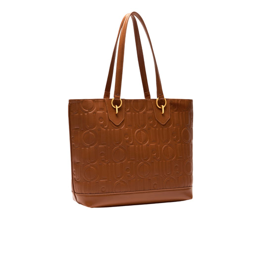 Borsa tote media Marrone da donna con catena decorativa retro