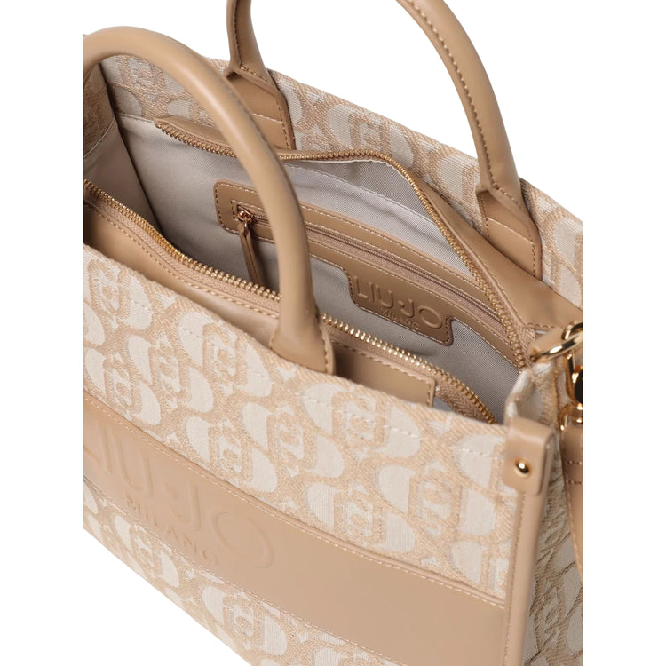 Borsa Tote Donna in tessuto logo all over interno