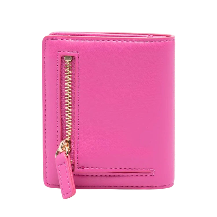 Portafoglio Donna Fucsia con bottone a pressione retro