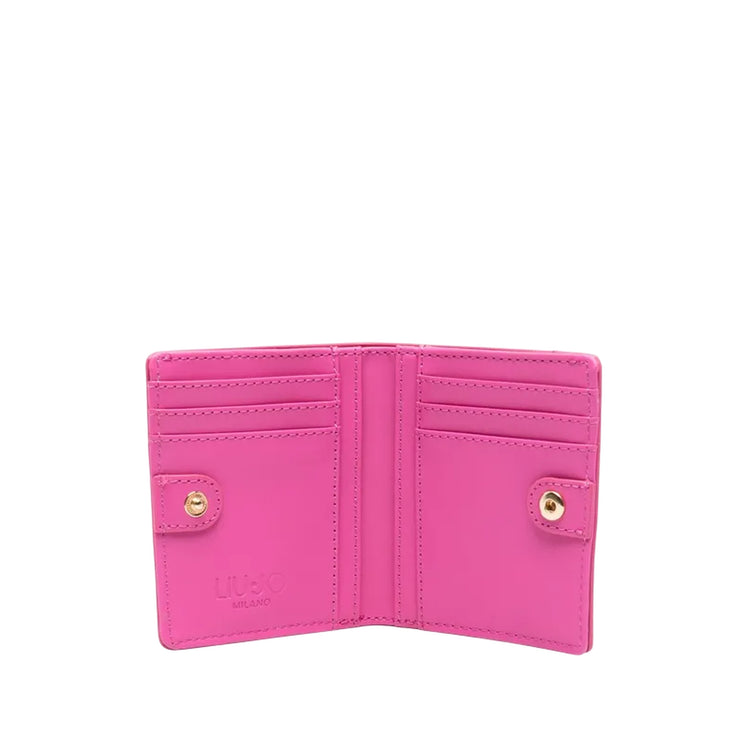 Portafoglio Donna Fucsia con bottone a pressione interno