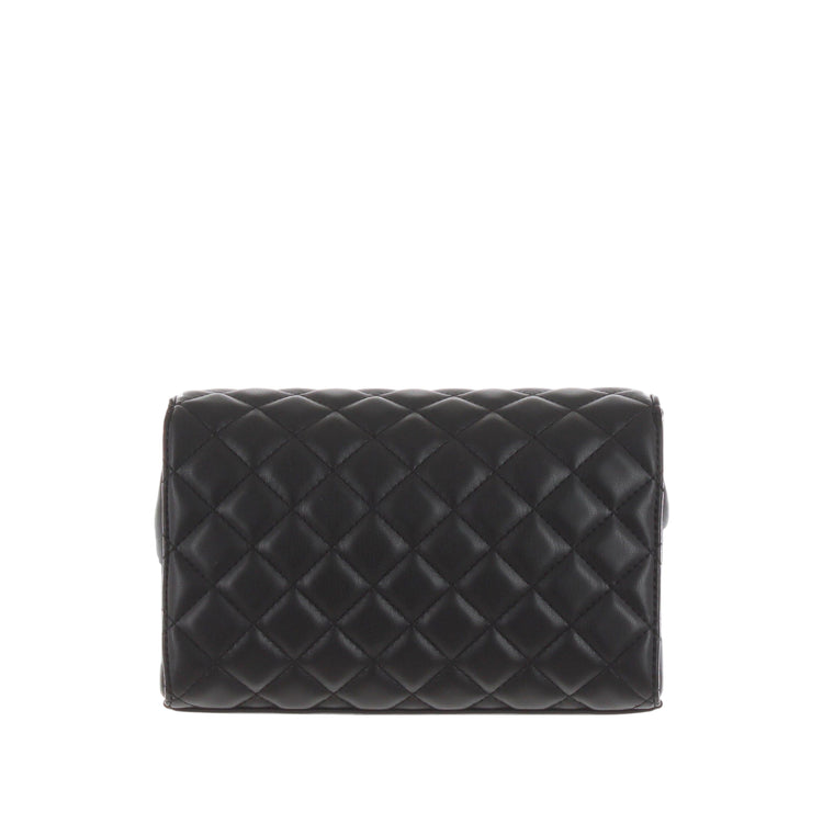 Borsa a tracolla mini design a rombi nero retro