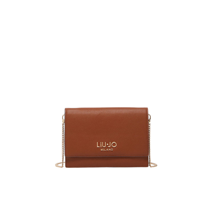 Pochette Donna con tracolla a catena Marrone
