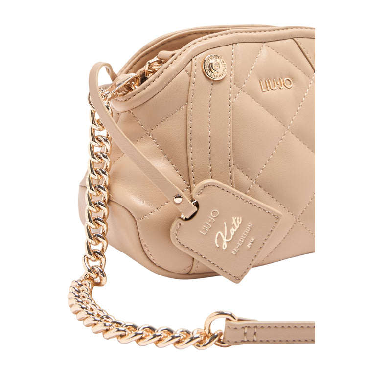 Borsa a tracolla matelassé Beige dettaglio