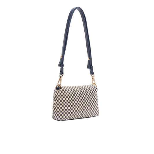 Borsa piccola a spalla LaPuffy in vichy retro