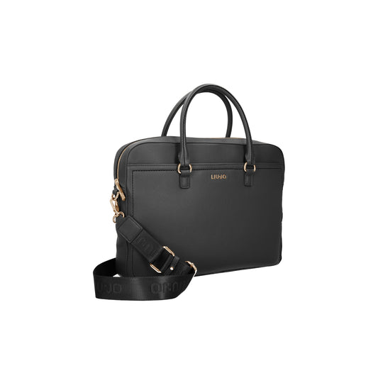 Borsa business con tracolla nera con tracolla