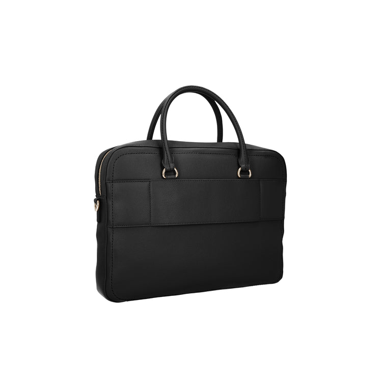 Borsa business con tracolla nera retro