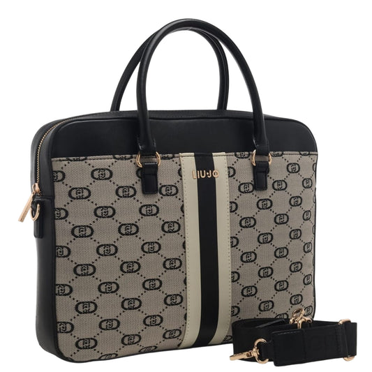 Borsa business con logo monogram all over con tracolla