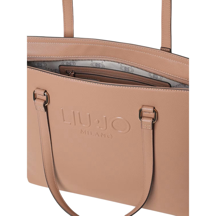 Borsa Donna a spalla Grande Beige interno