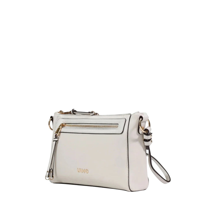 Borsa a tracolla crema in ecopelle