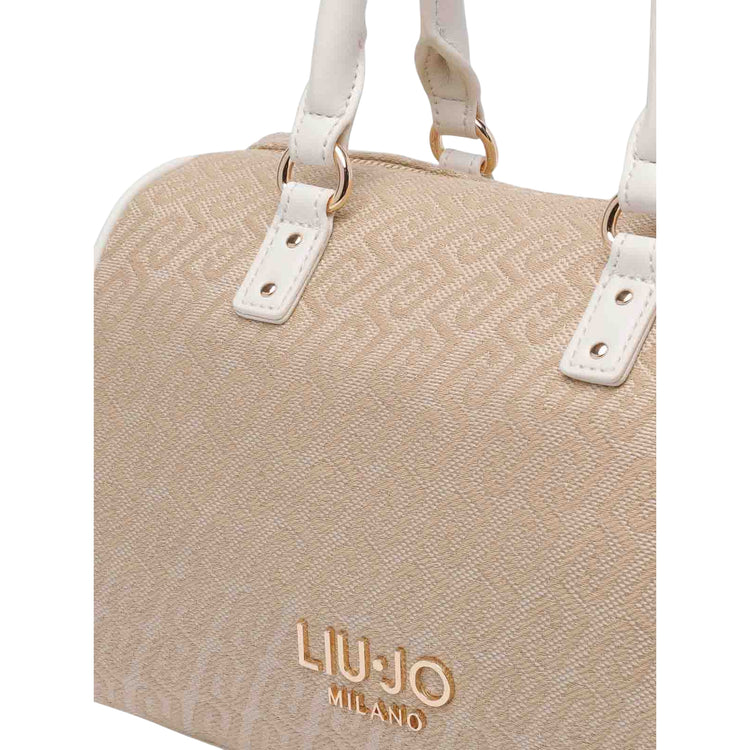 Borsa a mano beige con tracolla