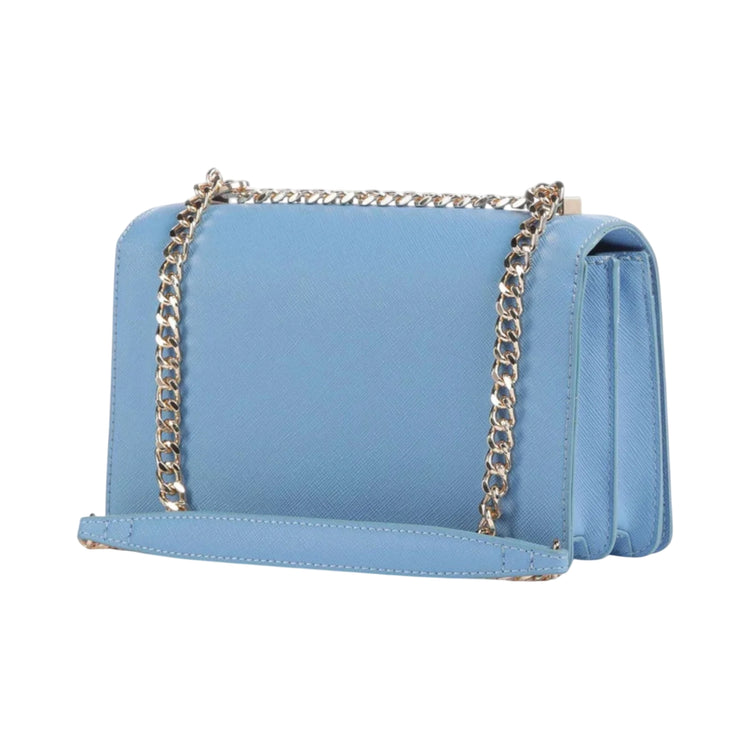 Borsa Donna Celeste, tre scomparti, con catena