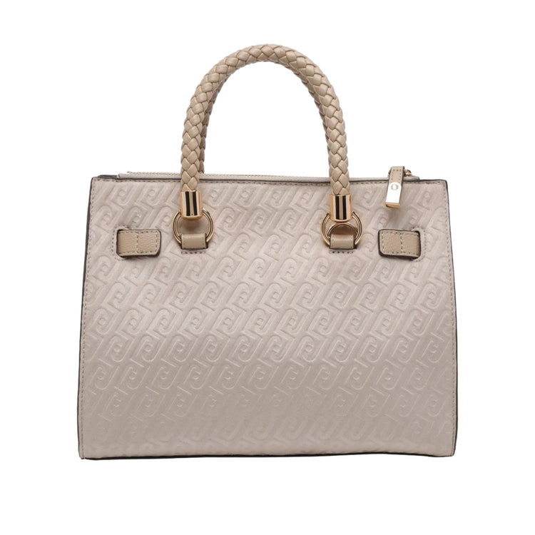 Borsa Donna con logo monogram all over Beige retro