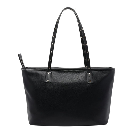 Borsa tote Donna con manici con borchie Nero retro