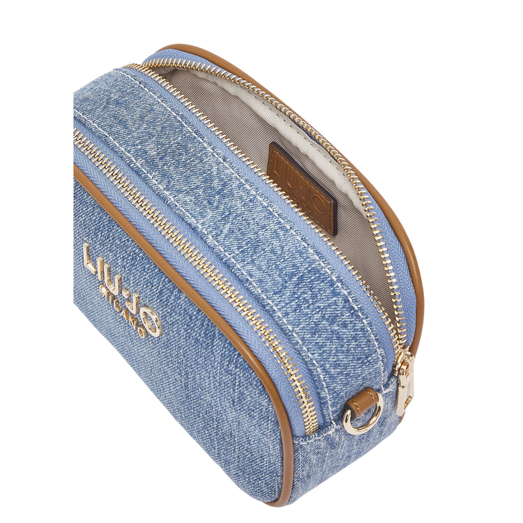 Mini bag a tracolla in denim